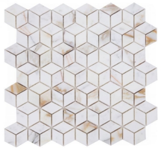 Picture of Elysium - Precious Stone Mosaics Cubic Calacatta Gold