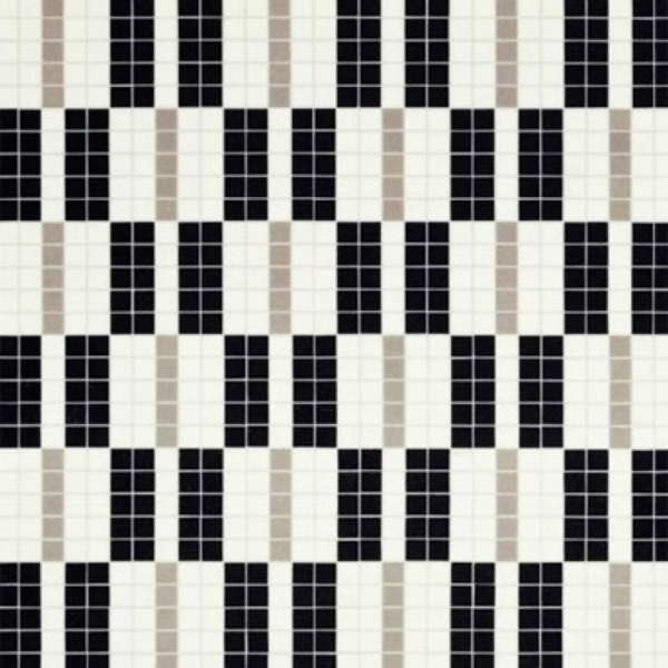 Picture of Bisazza Mosaico - Decori 20 - Alternance Noir Blanc