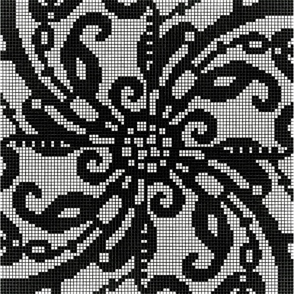 Picture of Bisazza Mosaico - Decori Opus Romano - Embroidery Black