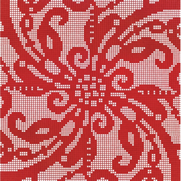 Picture of Bisazza Mosaico - Decori Opus Romano - Embroidery Red