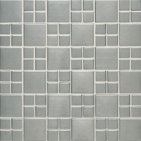 Picture of Daltile - Metallica Mosaics Square Combination Mosaic Brushed Stainless Steel