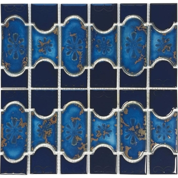 Picture of Tesoro - Botanical Mosaic Cobalt with Terra