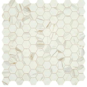 Picture of Daltile - Uptown Glass Hexagon Posh Spritzer