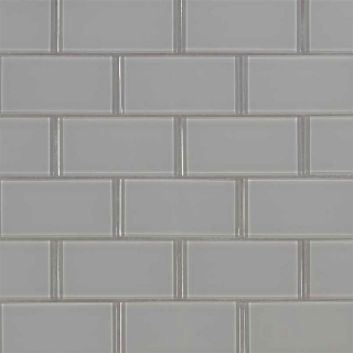 Picture of MS International - Glass Mosaic 2 x 4 Oyster Gray
