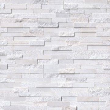 Picture of MS International - RockMount Stacked Stone Panels 6 X 24 Arctic White Multi Finish