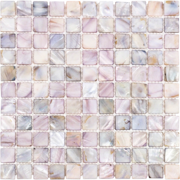 Picture of SOHO Studio Corp - Pearl Mosaic 1 x 1 Mist Gray Flat Squares