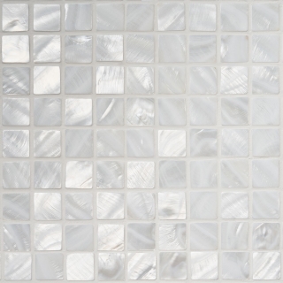 Picture of SOHO Studio Corp - Pearl Mosaic 1 x 1 White Flat Squares