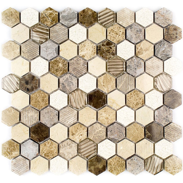 Picture of SOHO Studio Corp - Surface Tech Mosaic Hexagon Caramel