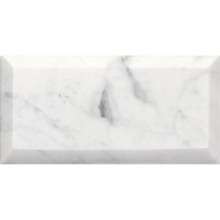 Picture of MiR Mosaic - Field Tile 3 x 6 Beveled Polished Carrara