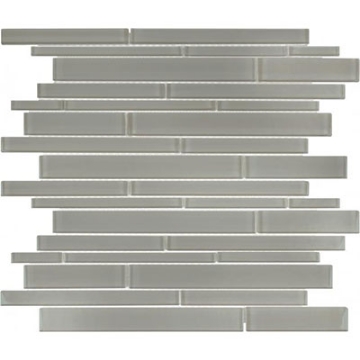 Picture of Chesapeake Flooring - Essentials Glass Mosaic Random Strip Smoke