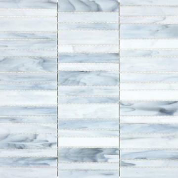 Picture of Chesapeake Flooring - Ornamental Glass Mosaic Random Stacked Carrara