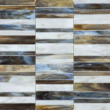 Picture of Chesapeake Flooring - Ornamental Glass Mosaic Random Stacked Corallo