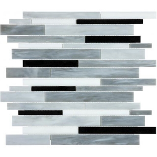 Picture of Chesapeake Flooring - Ornamental Glass Mosaic Random Strip Arabescato