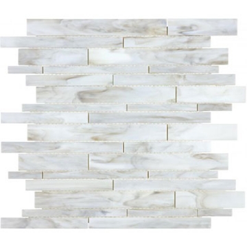 Picture of Chesapeake Flooring - Ornamental Glass Mosaic Random Strip Calacatta