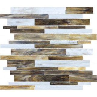 Picture of Chesapeake Flooring - Ornamental Glass Mosaic Random Strip Peperino
