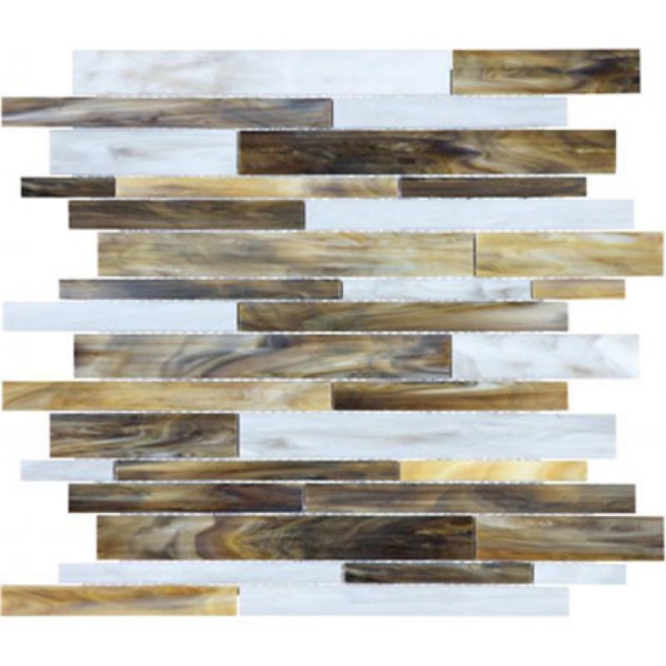 Picture of Chesapeake Flooring - Ornamental Glass Mosaic Random Strip Peperino