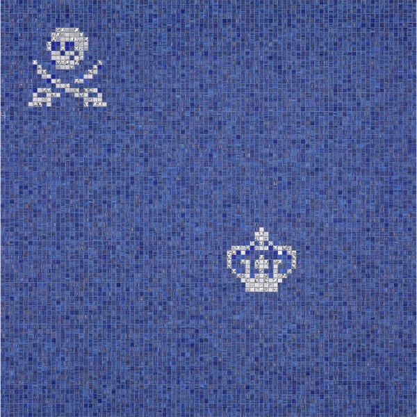 Picture of Bisazza Mosaico - Decori 10 - Skulls and Crowns Skulls Crowns Blue