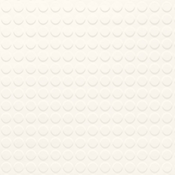 Picture of Johnsonite - Solid Colors Raised Round .125 Snow White