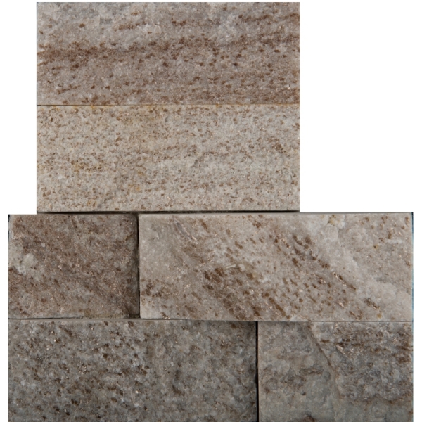 Picture of Emser Tile - Slate, Quartzite and Sandstone Stacked Corner Set Cream Gold Quartzite
