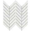 Picture of Emser Tile - Marble Chevron Mosaic Winter Frost