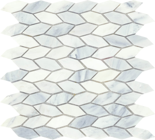 Picture of Emser Tile - Marble Marquise Mosaic Winter Frost