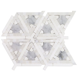 Picture of SOHO Studio Corp - Water Jet Mosaic MJ Nibiru White Thassos White Carrara Royal White