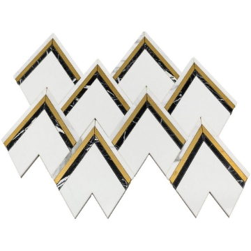 Picture of SOHO Studio Corp - Vanessa Deleon Crystallized Thassos Nero Brass Calacatta Line