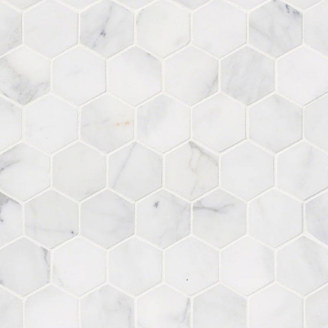 Picture of MS International - Marble Mosaics Hexagon 2 x 2 Honed Calacatta Cressa