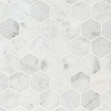 Picture of MS International - Marble Mosaics Hexagon 2 x 2 Honed Carrara White