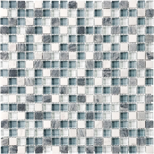 Picture of Anatolia Tile & Stone - Bliss Mosaic Glass Stone Blend Waterfall