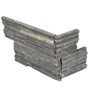 Picture of MS International - RockMount Stacked Stone L Corner 6 X 12 x 6 Charcoal Pencil