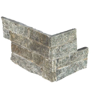 Picture of MS International - RockMount Stacked Stone L Corner 6 X 12 x 6 Sage Green