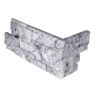 Picture of MS International - RockMount Stacked Stone L Corner 3D 6 X 12 x 6 Statuarietto Capri