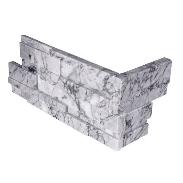 Picture of MS International - RockMount Stacked Stone L Corner 3D 6 X 12 x 6 Statuarietto Capri