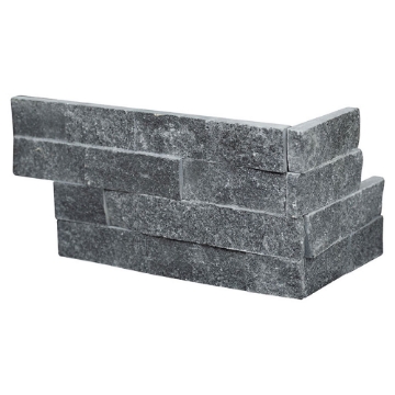Picture of MS International - RockMount Stacked Stone L Corner 6 X 12 x 6 Cosmic Black