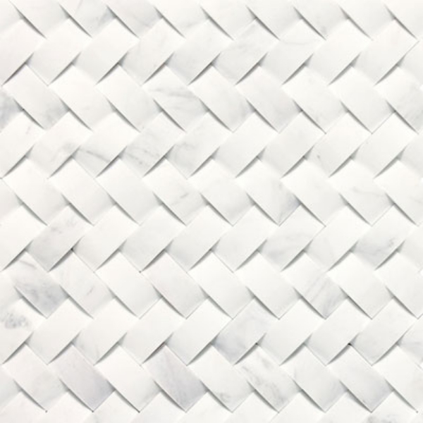Picture of Daltile - Stone a la Mod Basketweave Mosaic Contempo White