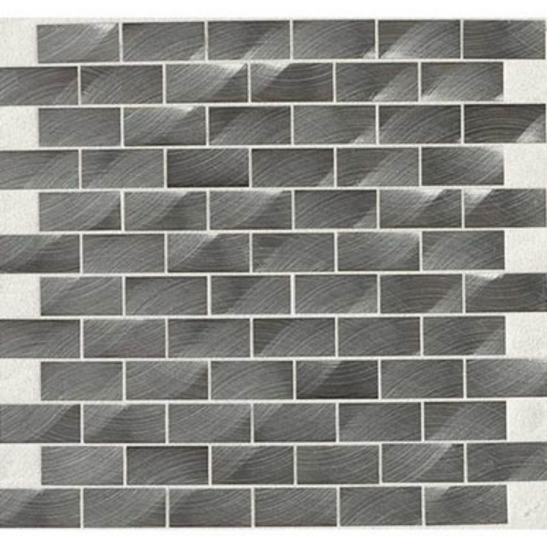 Picture of Daltile - Structure 3D Brick Joint Mosaic Gunmetal