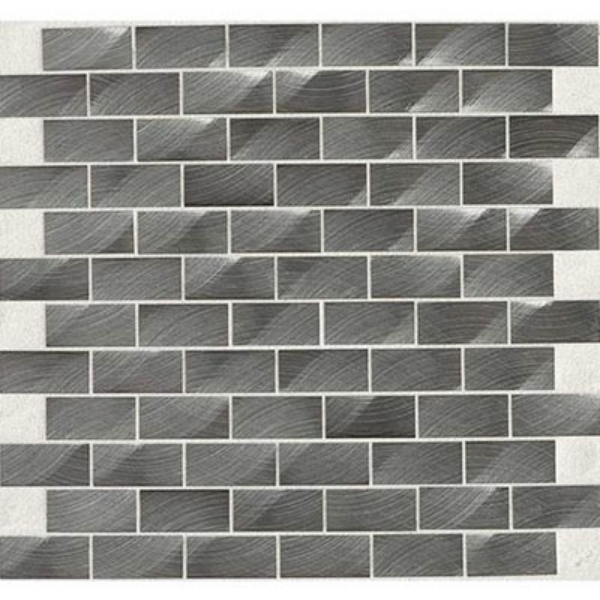 Picture of Daltile - Structure 1 x 2 Brick Joint Mosaic Gunmetal