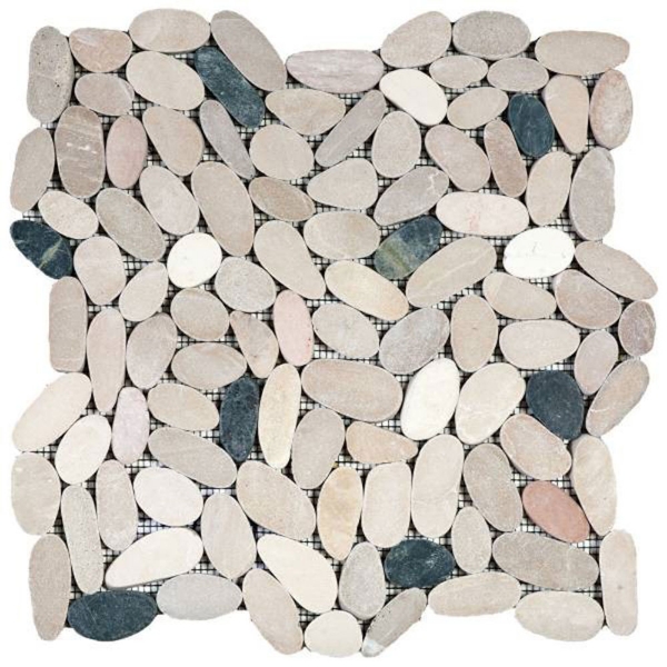 Picture of Bati Orient - Pebbles Sliced Matte White/Beige/Black