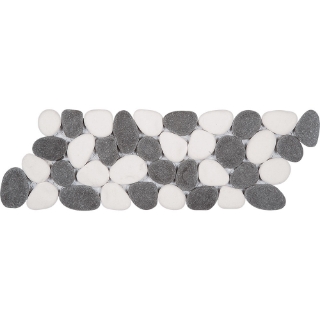 Picture of Bati Orient - Pebbles Reconstituted Round Border Black White