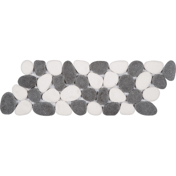 Picture of Bati Orient - Pebbles Reconstituted Round Border Black White