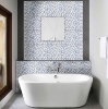 Picture of Bati Orient - Mix Mosaic 5/8 x 5/8 White Marble Blue Matte Glass