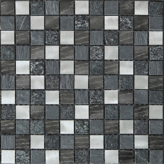 Picture of Bati Orient - Mix Mosaic Mix Squares Stone Grey Black Aluminum Mix