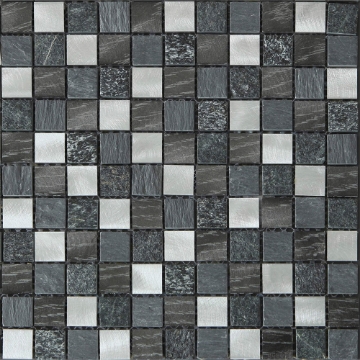 Picture of Bati Orient - Mix Mosaic Mix Squares Stone Grey Black Aluminum Mix