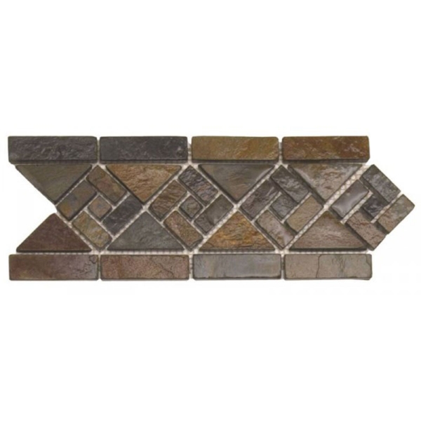Picture of Bati Orient - Stone Arrow Border Rust Slate