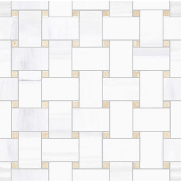 Picture of SantAgostino - Themar Mosaic Weave Bianco Lasa