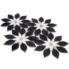 Picture of SOHO Studio Corp - Water Jet Mosaic MJ Rain Flower Black Jade Calacatta Dot