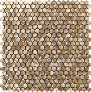 Picture of Bati Orient - Metal Art Mosaics Medium Hexagon Gold Aluminum