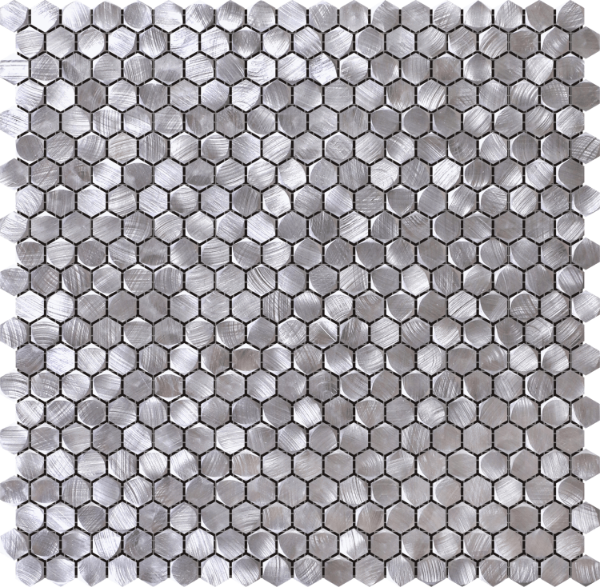 Picture of Bati Orient - Metal Art Mosaics Medium Hexagon Silver Aluminum