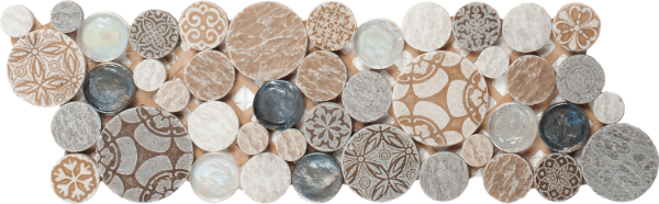 Picture of Bati Orient - Round Mosaic Penny Round Decor Border Beige